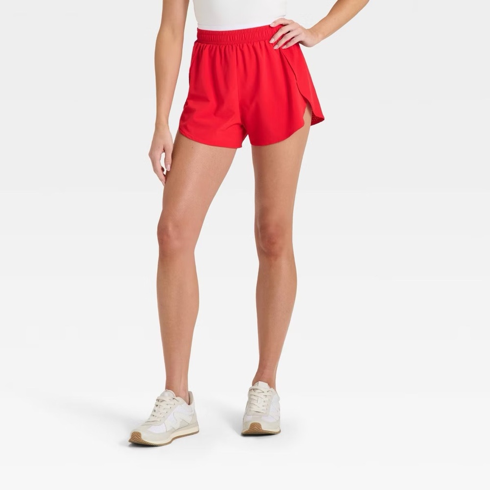 All in Motion Red Athletic Shorts Lightweight Breathable